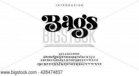 Abstract Fashion Font Alphabet. Minimal Modern Urban Fonts For Logo, Brand Etc. Typography Typeface 