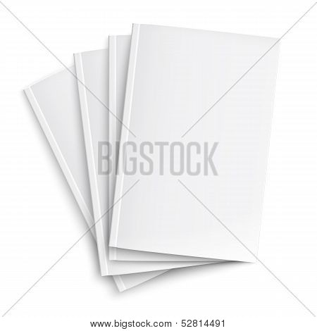 Stack of blank magazines template.