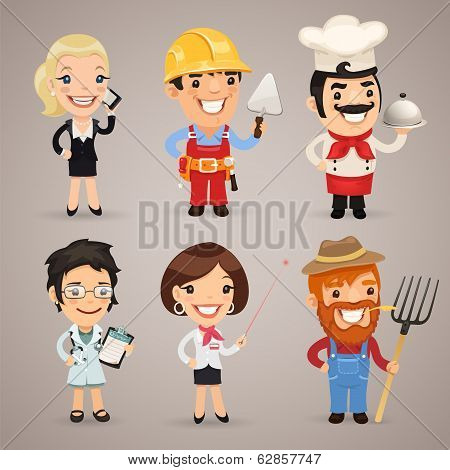 Professions Cartoon Characters Set1.2