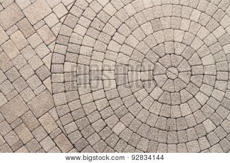 Circle Design Pattern In Patio Paving