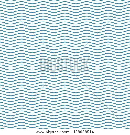 Blue seamless wavy line pattern vector illustration. The stylized background from sea waves. Waves background. Waves pattern background. Waves sea background. Blue waves background.