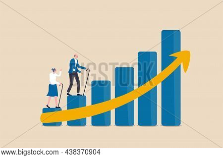 Aging Society, World Population Aging Problem, Workforce Crisis By Low Birth Rate Compare To Senior 