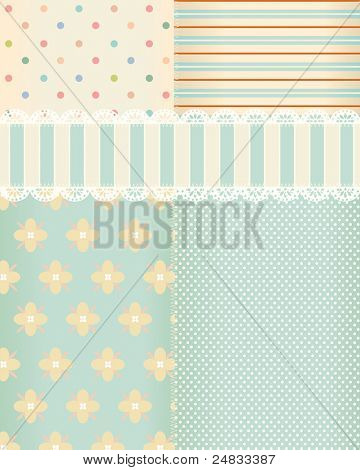 Vector background in style shabby chic