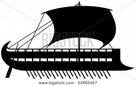 Phoenician ship silhouette