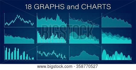 Crisis. Graphs And Charts Templates. Business Infographics. Statistic And Data, Bankruptcy, Financia