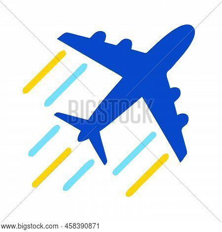 Airplane Icon Isolated On A White Background. Thin Line Plane Icon Outline Linear Plane Symbol For L