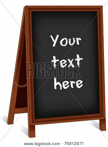 Chalk Board Wood Easel Sidewalk Sign