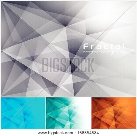 Fractal abstract background. Low poly vector background series suitable for design element and web background