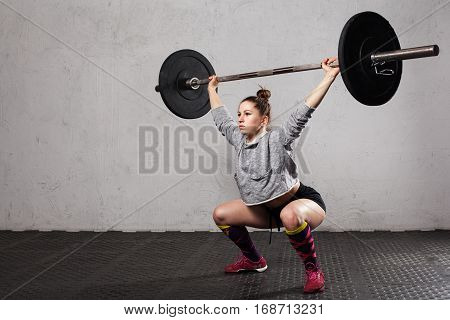 Woman Doing A Overhead Squat