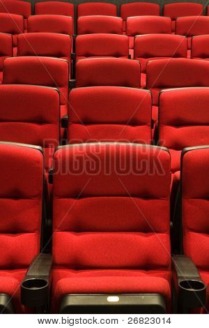 Rows of theatre seats