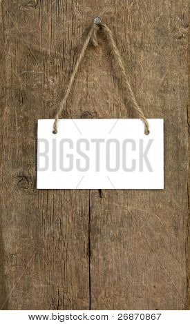 signboard on wood background texture