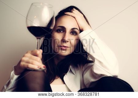 Portrait Of Sad Depressed Woman. Close Up Portrait Of Depressed Woman. Woman In Depression. Sad Depr