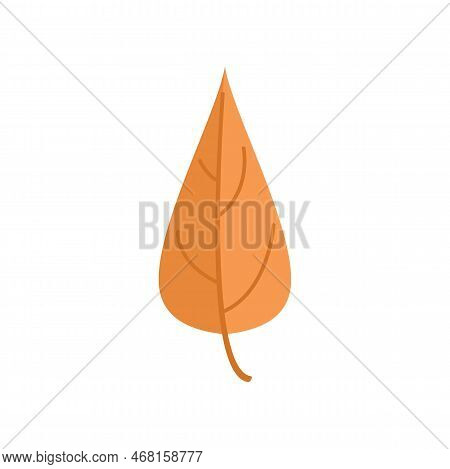 Brown Autumn Leaf Icon Flat Vector. Maple Fall. Tree Leaves Isolated