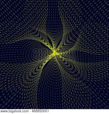 Vector Graphics.abstract Background. On A Dark Background, A Bright Pattern Of Small Lines.