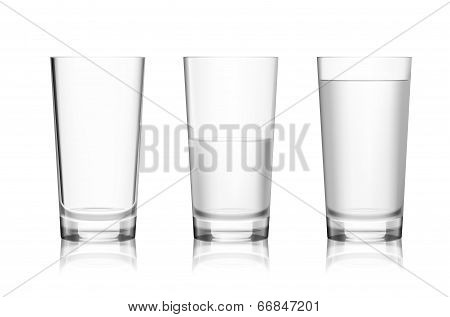 Full and empty glass