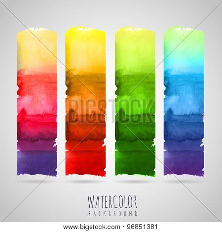 Watercolor Abstract Background. Seasons