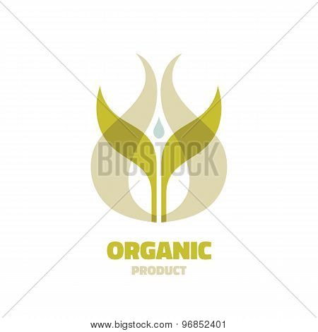 Organic - vector logo concept illustration. Ecology logo. Leafs logo. Bio logo. Nature logo.