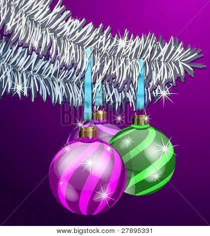 Purple Christmas Balls