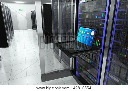 Terminal in server room