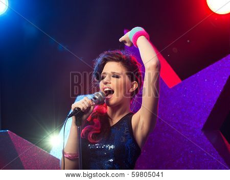 Young Pop Star Performing