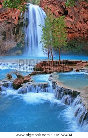 Havasu Falls Flowing, Havasupai Indian Reservation