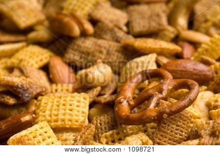 Pretzel Snack Mix Background