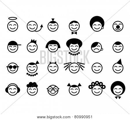 set of vector smile