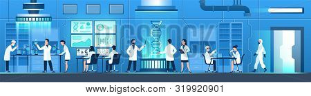 Science Researching Lab. Biotechnology Genetic Research, Modification Dna Molecular Tests. Genetic E