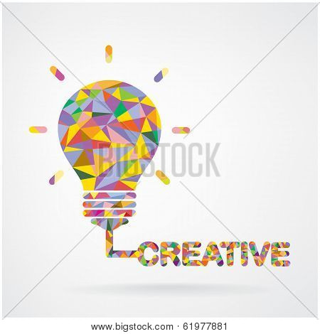 Creative Light Bulb Idea Concept Background .