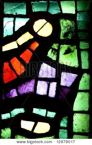 Multicolored Stained Glass Window