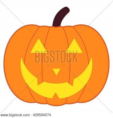 Halloween Colorful Pumpkin Logo.color Pumpkin Icon On White Background. Vector Pumpkin Illustration.