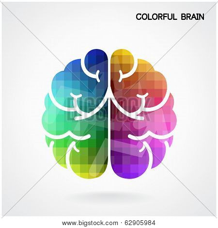 Creative Colorful  Brain Idea Concept Background