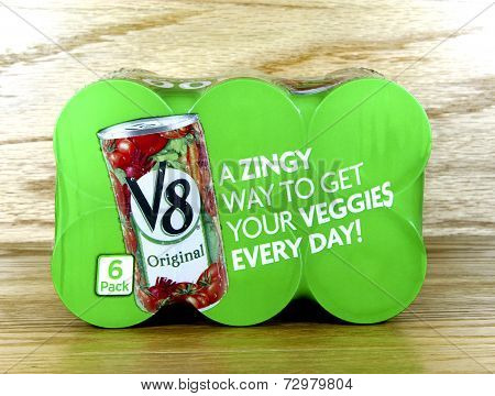 Six Pack Of V8 Juice Cans