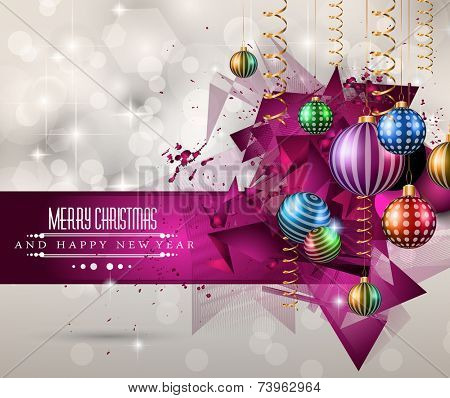 Christmas original modern background template for invitations, seasonal cards, event posters, new year backgronds and so on.