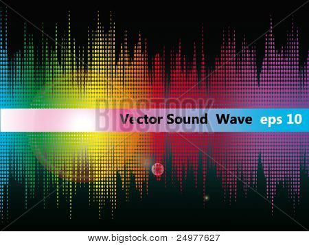 Vettore equalizzatore Abstract Sound Wave. EPS 10.