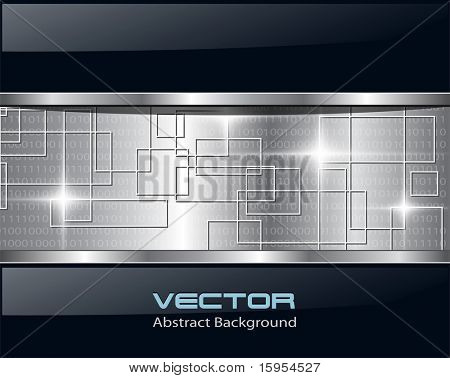 Abstract background metallic technology, vector.