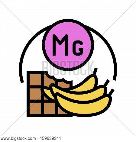 Mg Vitamin Color Icon Vector. Mg Vitamin Sign. Isolated Symbol Illustration