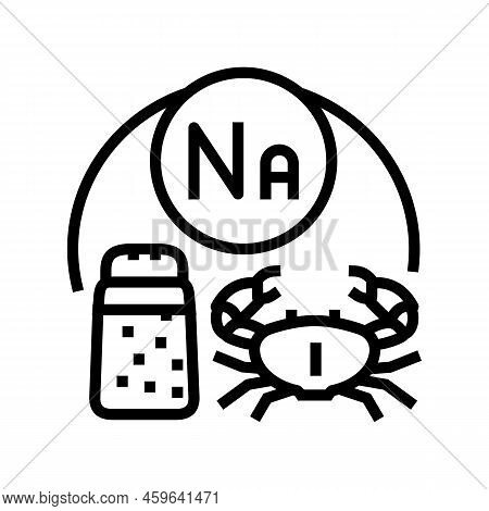 Vitamin Na Line Icon Vector. Vitamin Na Sign. Isolated Contour Symbol Black Illustration