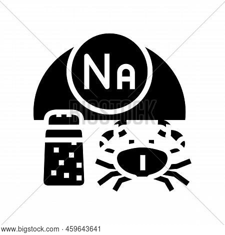 Vitamin Na Glyph Icon Vector. Vitamin Na Sign. Isolated Symbol Illustration