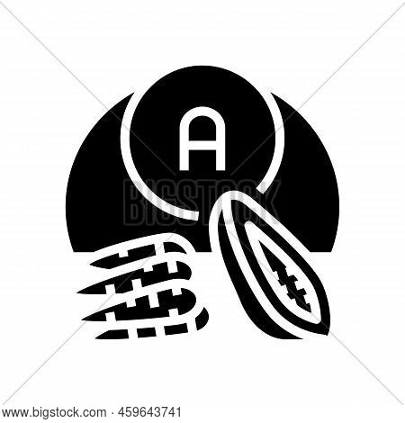 A Vitamin Glyph Icon Vector. A Vitamin Sign. Isolated Symbol Illustration