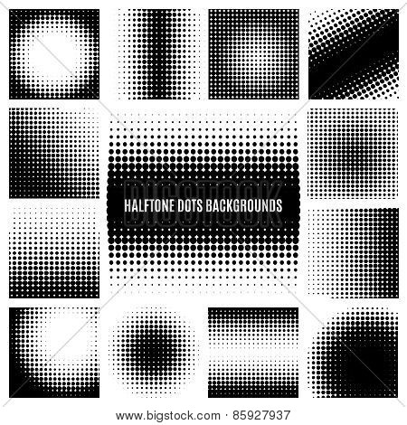 Halftone dots backgrounds