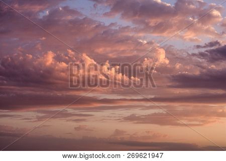 Beautiful Celestial Landscape. Sunny Dawn. Sunny Sunset.