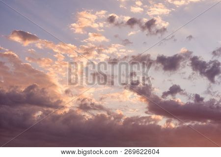 Beautiful Celestial Landscape. Sunny Dawn. Sunny Sunset.