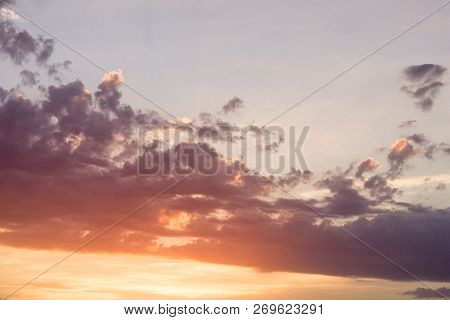 Beautiful Celestial Landscape. Sunny Dawn. Sunny Sunset.