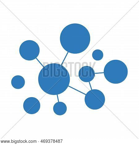 Neuron Logo Or Nerve Cell Logo Design,molecule Logo Illustration Template Icon With Vector Concept