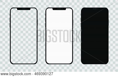 New Iphone 11, 12, 13 Pro Mockup. Iphone 11, 12,13 Vector. Phone Mockup In Front. Mobile Phone Mocku