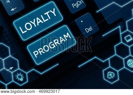 Text Caption Presenting Loyalty Program. Business Overview Marketing Effort That Provide Incentives 