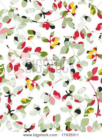 Vector Retro Floral (Seamless Pattern)