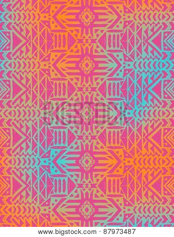 Aztec tribal mexican seamless pattern