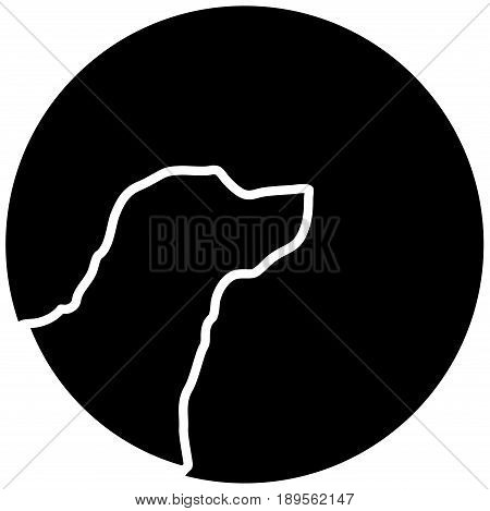 Dog breed beagle on black and white squares and round. It seems like chess board. All objects are isolated and you can move them. Dog breed vector black silhouette. Dog breed black icons isolated on white background. Dog breed black vector icon illustrati